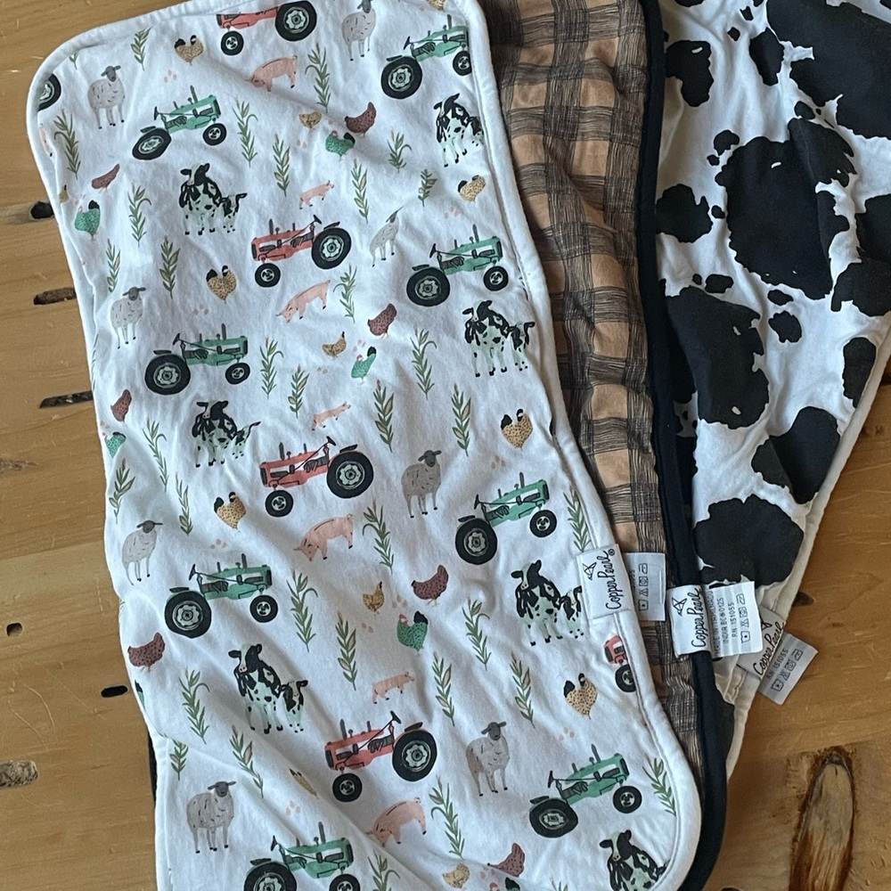 Copper Pearl Baby Burp Cloths